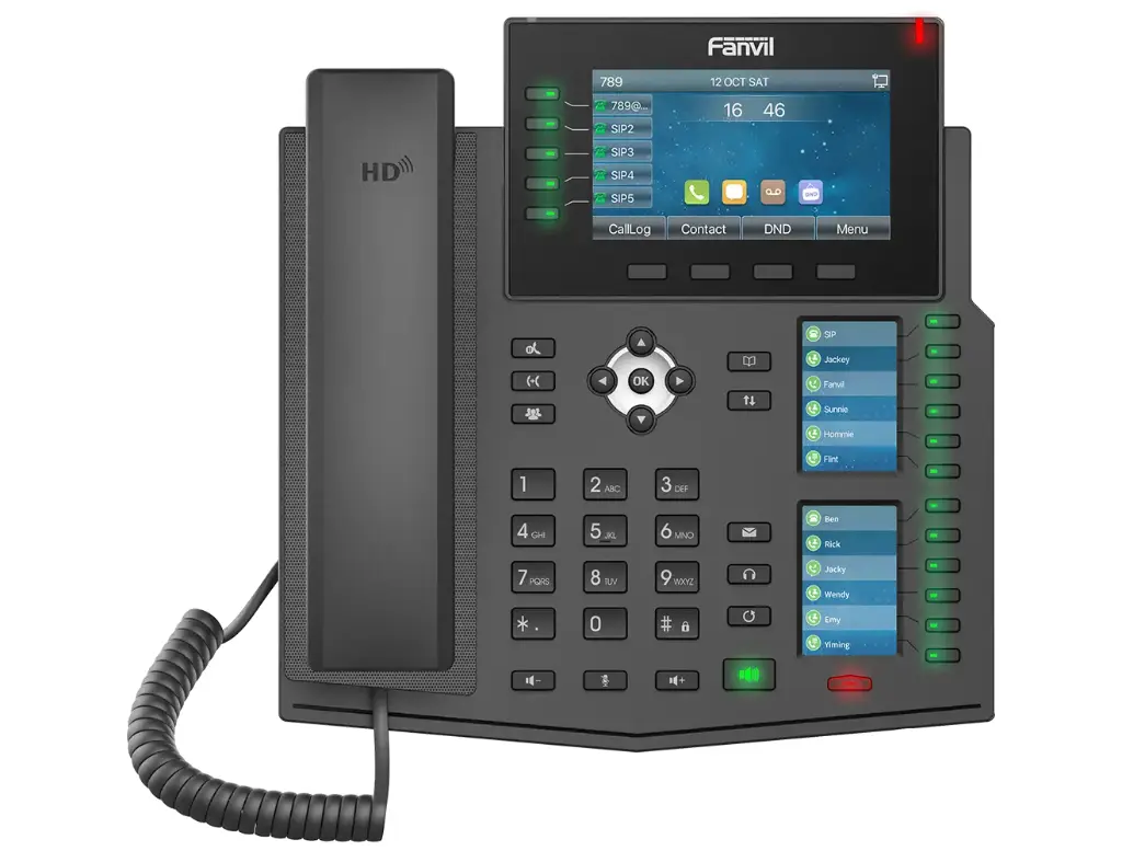  Fanvil X6U provides the direct access to instructions, aiming to offering greater flexibility, productivity, to exceed the different demands of businesses. Wideband codec of G.722 and Opus in this device delivers you an immersive HD audio experience in both high band and low band with the network.