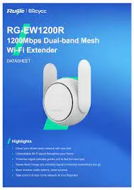 [RG-EW1200R] RUIJIE 1200M Dual-band Mesh Wi-Fi Extender (Mesh)
