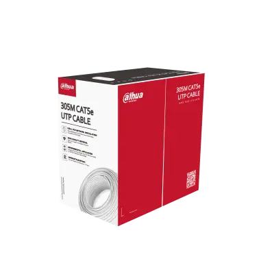 [PFM920I-5EUN] DAHUA CABLE CAT 5E,  copper (99.97% purity) 305 m (1000 ft)/carton UTP, power over Ethernet, compatible with one cable