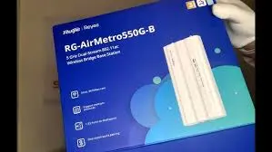 [RG-AirMetro550G-B] RUIJIE Base Station of RG-AirMetro Series Wireless Bridges Up to 10 km Wireless Transmission Distance MAX. 1:32 PTMP Links, Easy Pairing in 30 sec 2 x GE Ports: More Possibilities of Connections,